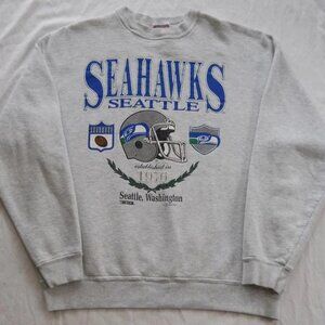 Seattle Seahawks NFL 1974 Retro style Gray Crewneck Sweatshirt